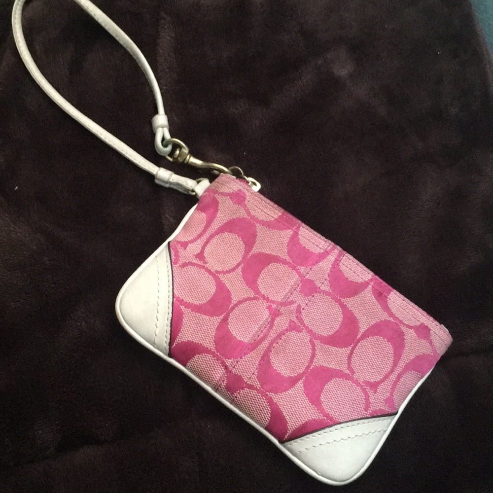 Pink Coach Wristlet